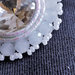 "Snowflake" collana bianca con ciondolo realizzata a soutache cucito