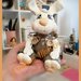 Bunny coniglio decorativo in pasta di mais 