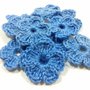  Mini Fiori a uncinetto per applicazioni / Set di 10 fiori  Fiori blu fiordaliso