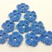  Mini Fiori a uncinetto per applicazioni / Set di 10 fiori  Fiori blu fiordaliso