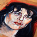 Ritratto Anna Magnani tecnica mista su cartoncino disegno a mano roma cinema