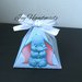 Scatolina triangolo triangolini confetti caramelle festa compleanno nascita battesimo Dumbo elefantino