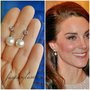 Orecchini ispirati kate Middleton duchessa Inghilterra perla brillantino regalo principessa