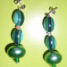 Orecchini di Perle Verdi e Swarovski