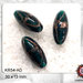 20 Perle vetro ovale Verde Petrolio con avventurina - 30 x 13 mm (pack: 20 pezzi)