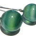 orecchini agata verde sfera