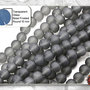 100 Perle Vetro Satinato 10 mm - sfera smerigliata - Ghiacciato (pack: 100 pezzi)