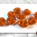30 Perle vetro - colore Arancio Medio - Cuore - 9 x 15 mm - Creazione Gioielli