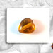 30 Perle vetro - colore Ambra medio - Cuore - 9 x 15 mm - Creazione Gioielli
