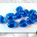 30 Perle vetro - colore Turchese azzurro - Cuore - 9 x 15 mm - Creazione Gioielli