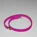 Braccialetto due giri fucsia in vera pelle