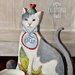 Porta ciotole per gatti dipinto a mano by Creazioni GiaRó Ⓒ