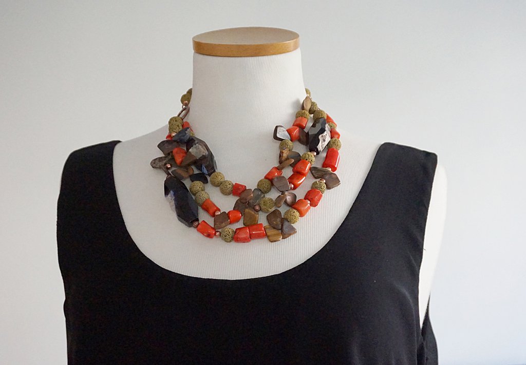 Collana Donna COAI Con Pietre Naturali Arcobaleno - Perline Chakra Per