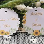 Bigliettini Matrimonio con girasoli