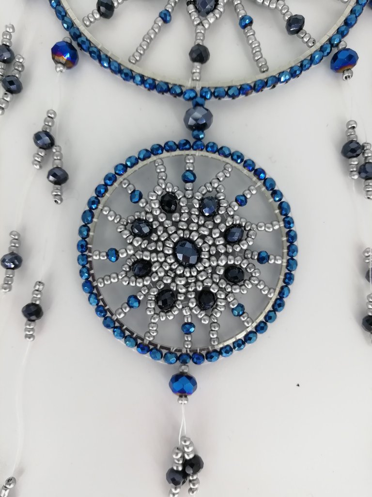 Acchiappasogni in pietra di cristallo intrecciato da parete perline fatte a mano nappe piumate ornamento da appendere alla parete per decorazioni domestiche