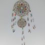 Acchiappasogni mandala realizzato con perline  tessute a mano. Beaded dreamcatcher.