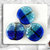 15 Perle Vetro Bicolore - Tondo Piatto  - 30x5 mm - Blu deciso - Azzurro