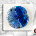 15 Perle Vetro Bicolore - Tondo Piatto - 30 x 5 mm - Turchese - Blu Light