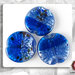 15 Perle Vetro Bicolore - Tondo Piatto - 30 x 5 mm - Turchese - Blu Light