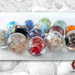 100 Perle Vetro Multicolore con avventurina - 12 mm Sfera