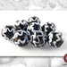 10 Perle Vetro Nere 14 mm- Tonda - sfera   (Lotto 10 pezzi)