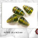 10 Perle Vetro  25 x 14,5 mm- Cono - Verde Acido