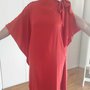 Vestito rosso di tessuto