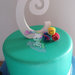 Torta scenografica battesimo/compleanno bimbo- torta in gomma crepla 