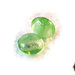 50 Perle Vetro  14 x 7 mm - Pastiglia Piatta tonda - Verde Chiaro