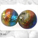 10 Perle in vetro lavorate a mano - sfera 18 x 16 mm - rotondo