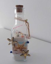 Bottiglietta in vetro tema mare 