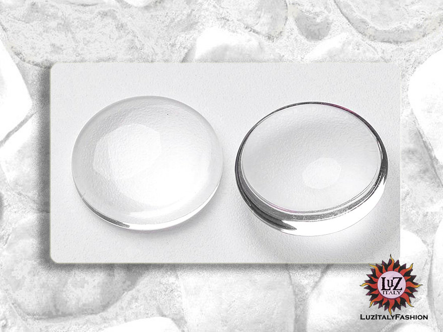 Cabochon Vetro Trasparente - Set 100 Pezzi 10 Misure Per Gioielli
