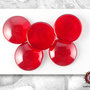 20 Cabochons 20 mm vetro - Rosso - 20 x 4 mm - CAB20-R