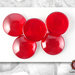 20 Cabochons 20 mm vetro - Rosso - 20 x 4 mm - CAB20-R