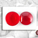 20 Cabochons 20 mm vetro - Rosso - 20 x 4 mm - CAB20-R