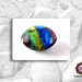10 Pastiglie Vetro arcobaleno - 16 x 8 mm - tondo Piatto - per creazione gioielli