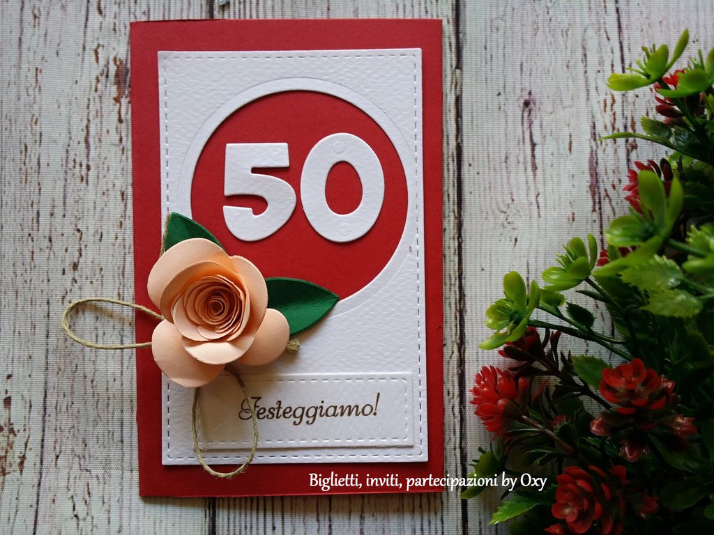 Invito Partecipazione Per Anniversario O Compleanno 50 Anni 40 A Su Misshobby