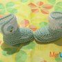 Stivaletti  scarpine crochet neonato bebè lana