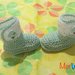 Stivaletti  scarpine crochet neonato bebè lana