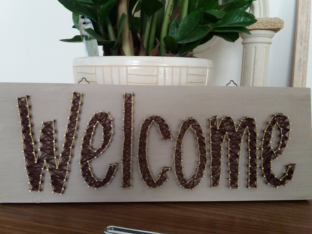 Benvenuto, Welcome in Stringart - Per la casa e per te - Decorare