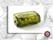 20 Perle Vetro Verde Acido - 25 x 16 x 5 mm - rettangolo 