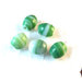 150 Perle in Vetro ovale effetto marmo 10 x 8 mm - Verde Acqua