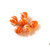 150 Perle in Vetro ovale effetto marmo 10 x 8 mm - Arancione