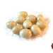 150 Perle in Vetro ovale effetto marmo 10 x 8 mm - Giallo Crema