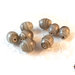 150 Perle in Vetro ovale effetto marmo 10 x 8 mm - Grigio Fumo