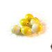 150 Perle in Vetro ovale effetto marmo 10 x 8 mm - Giallo Piatto