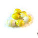 150 Perle in Vetro ovale effetto marmo 10 x 8 mm - Giallo Piatto