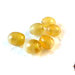 150 Perle in Vetro ovale effetto marmo 10 x 8 mm - Giallo Ambrato