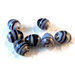 150 Perle in Vetro ovale effetto marmo 10 x 8 mm - Nero