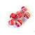 150 Perle in Vetro ovale effetto marmo 10 x 8 mm - Rosso